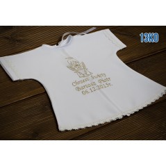 Biała szatka do Chrztu Świętego - kształt koszulki, model 13KO