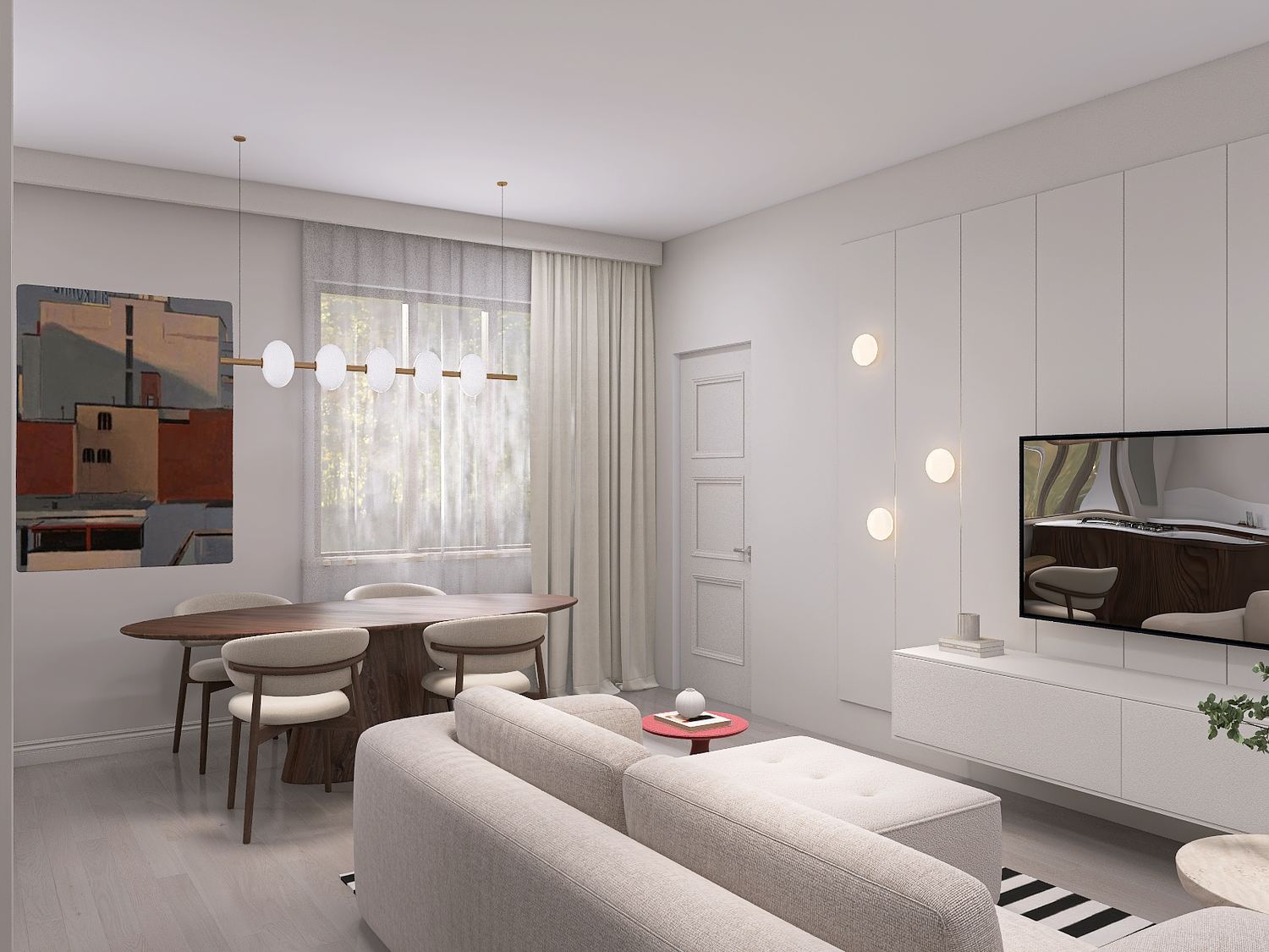 Salon, widok od strony kuchni